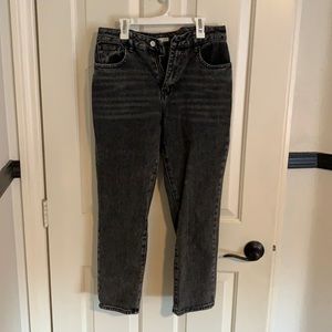 black distressed Pacsun mom jeans